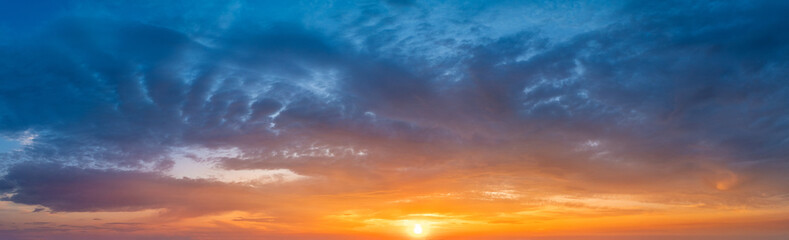 Wall Mural - beautiful summer sunset dramatic sky