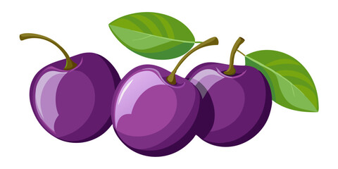 Wall Mural - illustration of plums