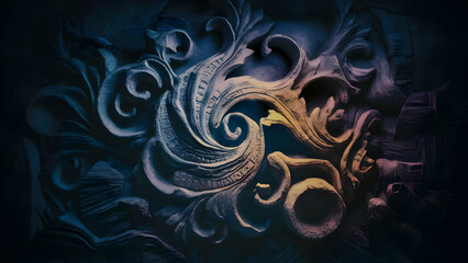 Ethereal swirls dance in a timeless tapestry