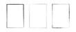 © vika_k - Grunge rectangle frame set. Dotted, stippled and paint brush black border collection. Chalk or halftone rectangular design elements for banner, poster, flyer, brochure, cover. Vector A4 decoration