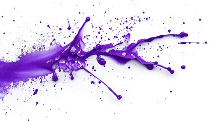 Sticker - Purple paint splatter on white background