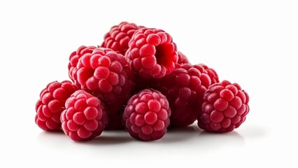 Sticker -  Fresh ripe raspberries in a pile