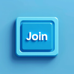 Wall Mural - join icon in blue