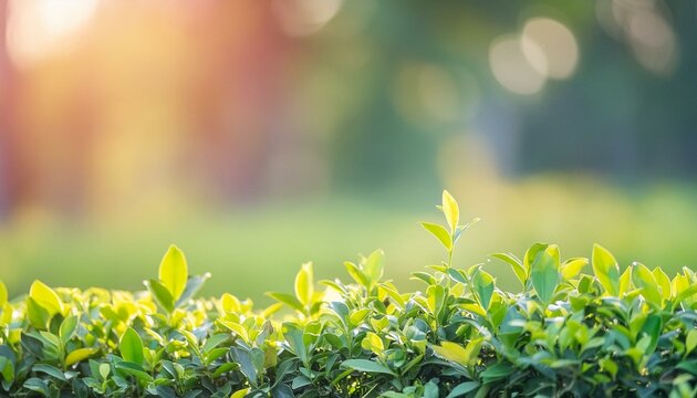 sunset in the grass wallpaper spring background with flowers, green plant on the background of light, Close up of nature view green leaf on blurred greenery background under sunlight with bokeh