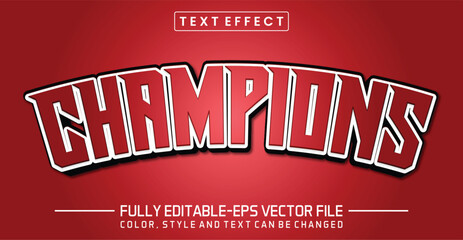 Poster - Champions font Text effect editable