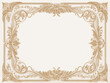 © Wine - AI generative of gold frame border royal swirl of vintage style for certificate, card, wedding and menu. Illustration background 4