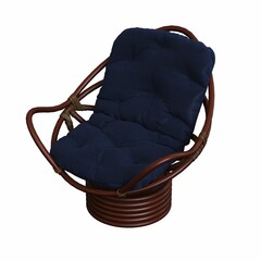 armchair isolated on white background, interior furniture, 3D illustration, cg render