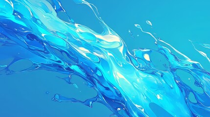 Wall Mural - Blue Liquid Abstract Background