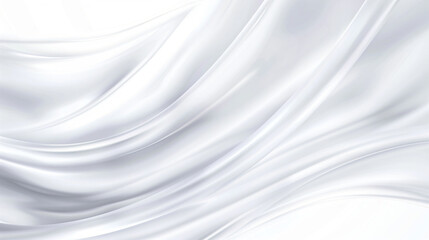 Poster - Abstract white background with smooth lines and gradients, soft light and shadow effects, elegant silver color scheme