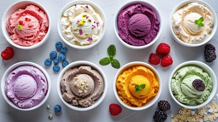 Sticker - Assortment of Colorful Ice Cream Scoops