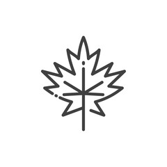 Poster - Maple Leaf Outline Icon - Autumn Season Icon Vector Illustration Design