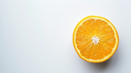 Wall Mural - Orange on a white background