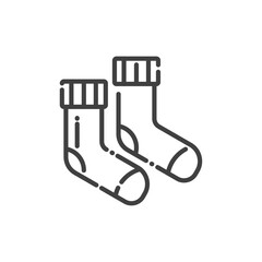 Poster - Socks Outline Icon - Autumn Season Icon Vector Illustration Design