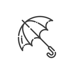 Poster - Umbrella Outline Icon - Autumn Season Icon Vector Illustration Design
