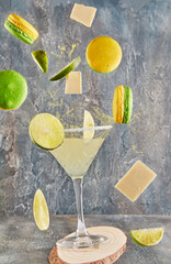 Wall Mural - Lemon and Lime Macarons with Margarita