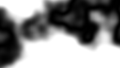 Aufkleber - Black smoke steam isolated transparent background. Fog and mist effect for text or space. Overlay with transparent background