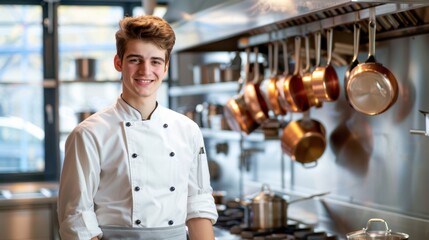 Wall Mural - The smiling young chef