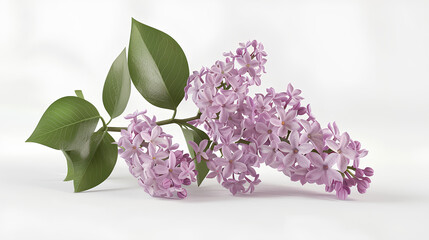 Wall Mural - Syringa vulgaris flowering isolated on white background