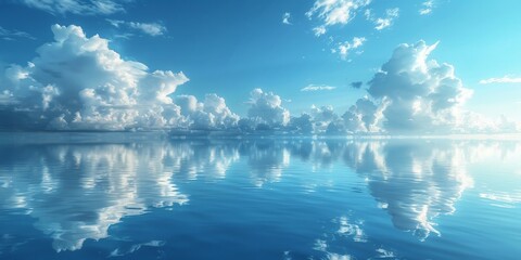 Poster - Clouds Reflecting on a Calm Sea