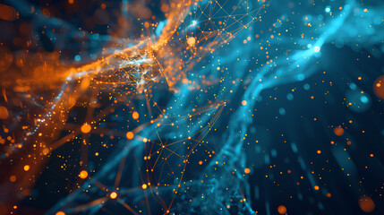 Poster - Digital technology and science background