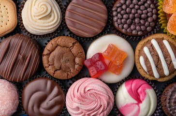 Canvas Print - Assortment of delicious homemade candies and baked goods