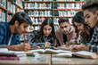 © Daniel - Group of students studying together in a library