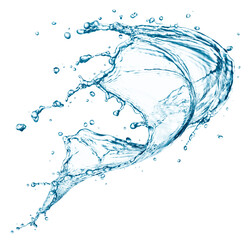 Wall Mural - Twisted water splash isolated