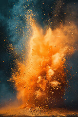 Wall Mural - dynamic explosion of colorful powder captured in high-speed