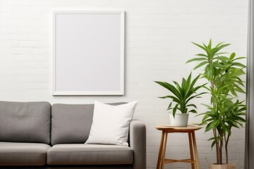 Canvas Print - Plant room wall architecture.