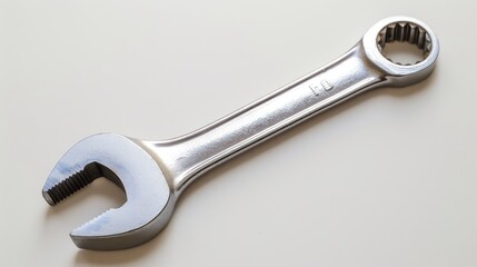 White background with a spanner