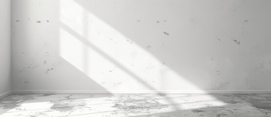 Poster - the background of the presentation is a minimal abstract background with a gray plaster wall and a l