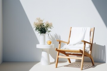 Wall Mural - Scandinavian Interior Design Style of Balcony furniture chair plant.