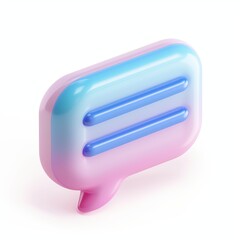 Poster - This modern modern illustration shows a 3D speech bubble with text lines
