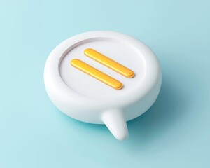 Poster - for messaging purposes, a 3d icon with a white speech bubble on a blue background is included.