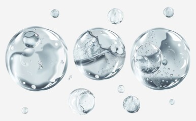 Poster - Carbonated drink effect. Isolated illustration of fizzy drink bubbles. Champagne oxygen underwater. Soda popgas sparkling. Freshness symbol. Aquarium sparkles.