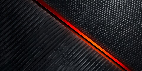 a carbon fiber background with one cyan and one orange line, 2:1, banner website, ads banner, landing page, industrial carbon wallpaper