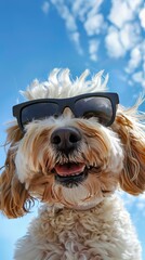 Wall Mural - portrait of a dog with Sunglasses