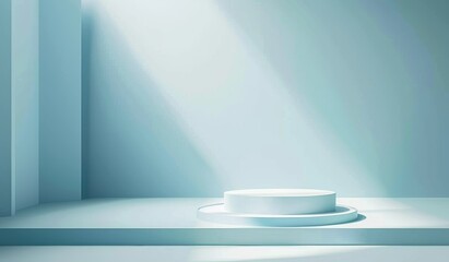 Poster - background with shadows from windows on a light blue abstract background.