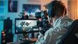 © Sirichat. Camphol - Photo of a man wearing a space suit Astronaut video editing