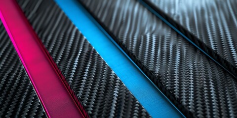 a carbon fiber background with one blue and one pink line, 2:1, banner website, ads banner, landing page, industrial carbon wallpaper