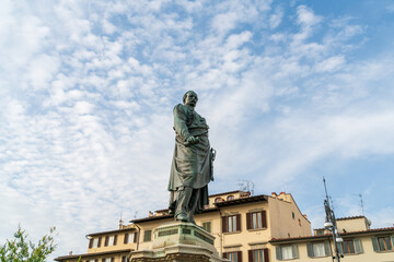 Wall Mural - Florence, Italy. Monument to General Manfredo Fanti. Sculptor Pio Fedi 1815-1892). Piazza San Marco. Sunny summer day