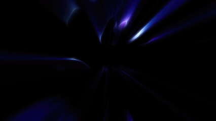 Poster - Abstract blue bright glowing background with iridescent waves of energy and plasma rays with light