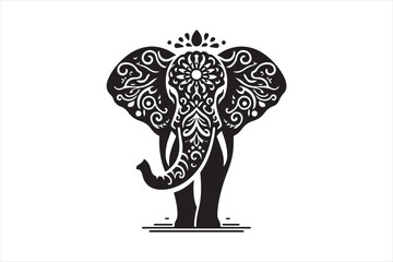 elephant silhouette icon vector illustration