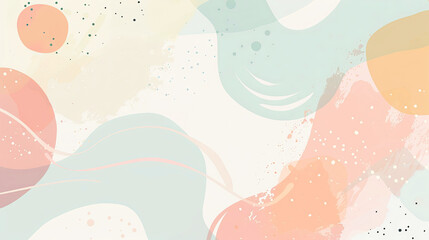 Wall Mural - Artistic AI-generated abstract background in pastel Mingei style