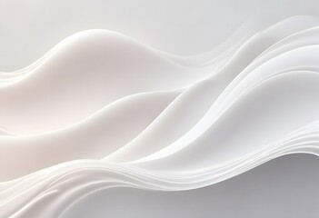 Poster - Inset white organic bend line shapes geometrical background wallpaper banner pattern flat lay