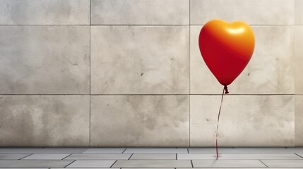 Wall Mural - red and white balloons