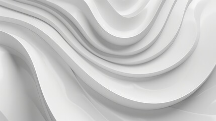 Poster - Abstract White Curved Lines Background