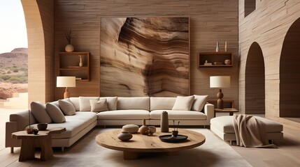 Wall Mural - modern living room