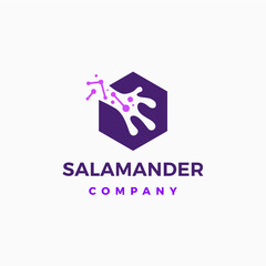 Wall Mural - salamander bio technology logo vector icon illustration