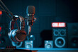 © StockPhotoPro - Headphones and mic at the radio station
